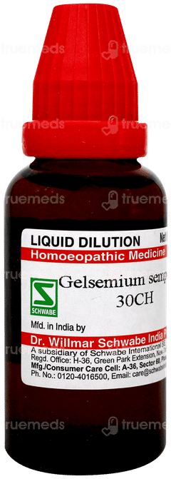 Dr Willmar Schwabe Gelsemium Sempervirens 30Ch Dilution 30Ml